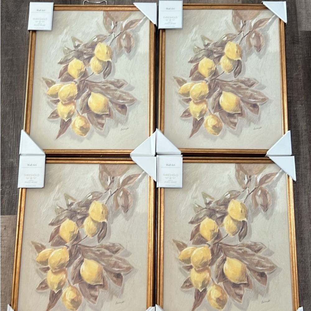 2pack!!! Threshold- Sudio McGee vintage style lemons framed Wall Art - Picture 7 of 8